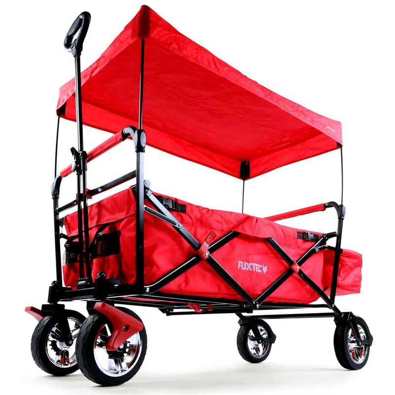 Folding Wagon / Foldable Wagon / Trolley / Hand Cart CT-500 Red - Fuxtec