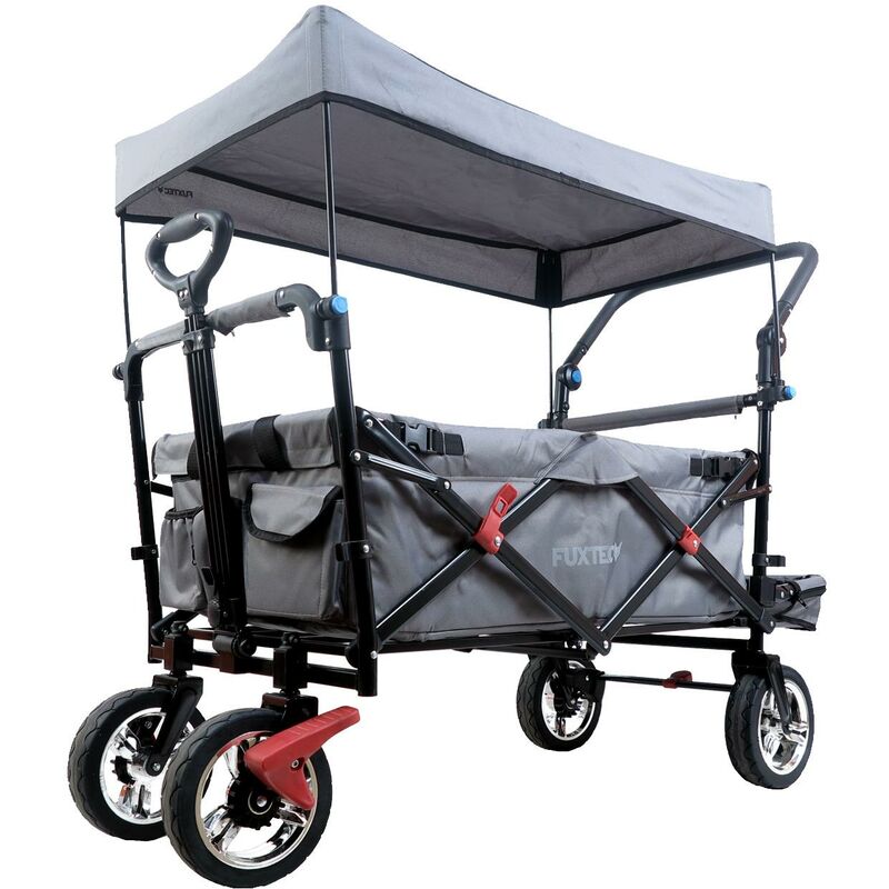 Folding Wagon / Foldable Wagon / Trolley / Hand Cart Ct-800 Grey - Fuxtec