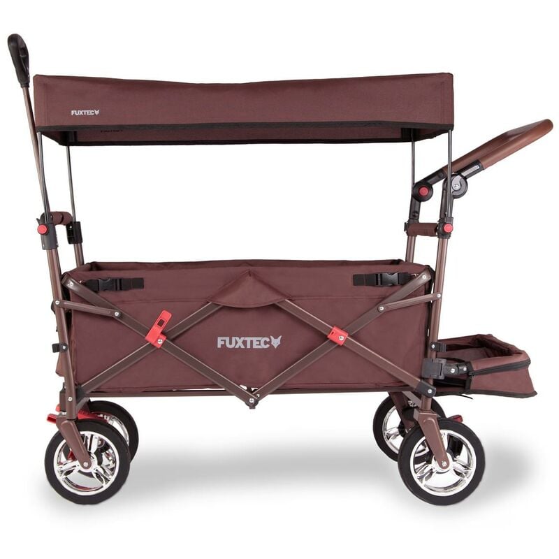 Folding Wagon / Foldable Wagon / Trolley / Hand Cart CT-800 Brown - Fuxtec