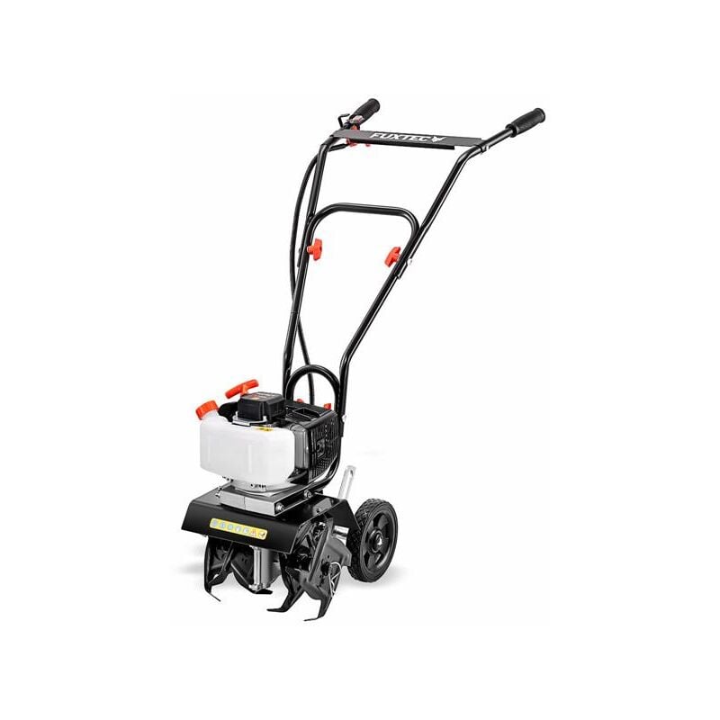 Fuxtec - FX-AF152 Fraiseuse agricole, motoculteur - moteur 2 temps et largeur 23 cm, 51,6 ccm, profondeur de fraisage 70mm - seulement 14kg