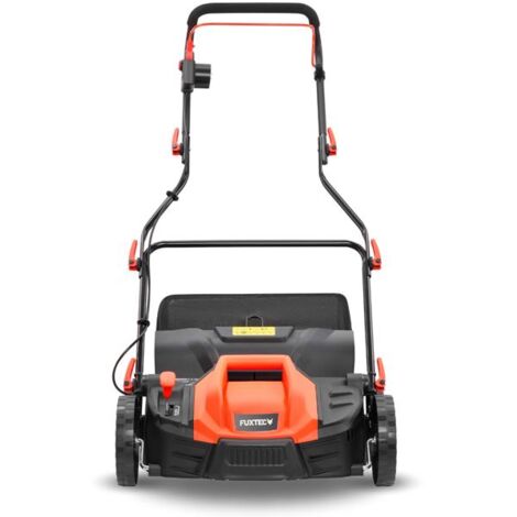 FUXTEC FX-EV360 Arieggiatore scarificatore Elettrico - 1500W, Larghezza 36 cm, 5 Livelli di Regolazione Profondità, Cesto Raccoglierba 45L