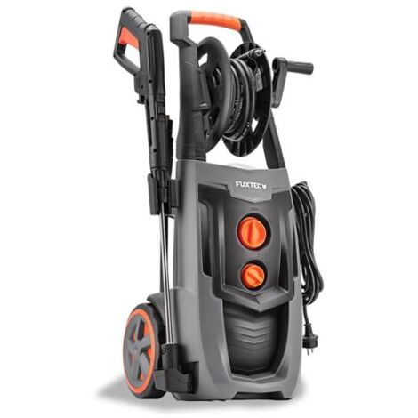 Fuxtec – Nettoyeur haute pression électrique 2500W FXHDRP2500 – Pression 195 bars – Débit 7,8 L/min – Tuyau 7 m avec enrouleur – Réservoir de détergent