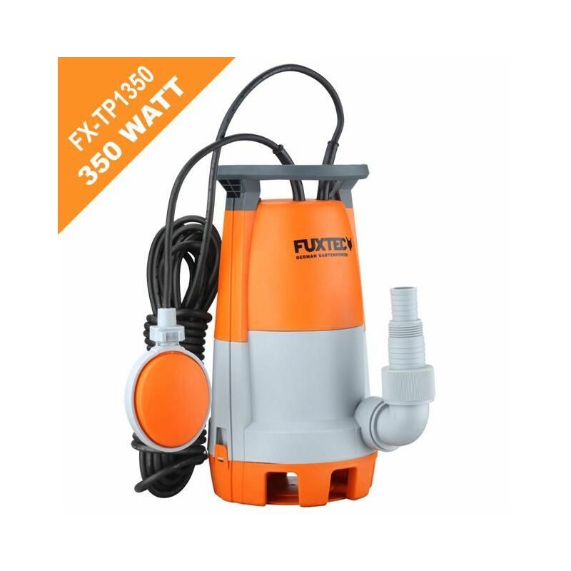 Pompa sommersa a immersione per acque reflue TP1350 da giardino 350 Watt - Fuxtec