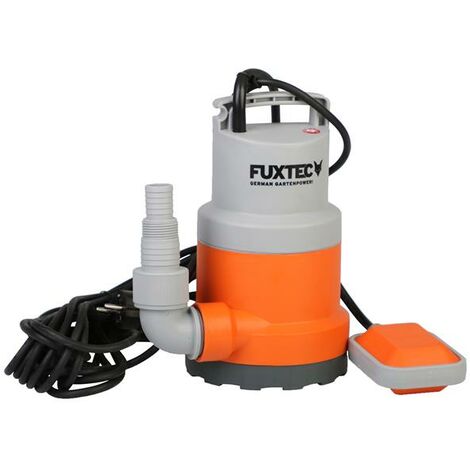 Fuxtec – Pompe immergée FXTP1250 – 250W pour eaux usées – Débit 6000L/h – Hauteur d'aspiration 6m – Interrupteur à flotteur intégré
