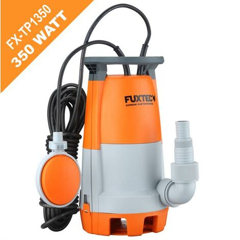 Fuxtec – Pompe immergée FXTP1350 – 350W pour eaux usées – Débit 7500L/h – Hauteur de refoulement 6m – Interrupteur à flotteur intégré