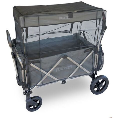 FUXTEC Sonnenschutz Fliegennetz Fliegengitter Moskitonetz Mückenschutz für Bollerwagen CTL900
