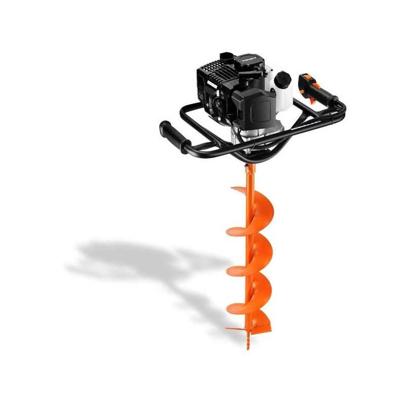 FUXTEC Tarière Thermique FX-EB143ECO - Moteur 2 Temps 42,7cc - Forets Ø100/150mm Inclus - Boîte Réductrice - Léger & Compact - Idéal Jardin &