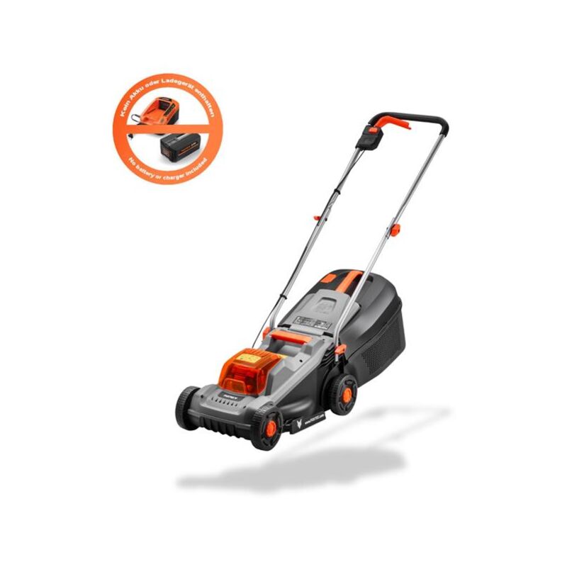 FUXTEC  - Tondeuse &agrave; gazon sans fil 20V sans batterie ni chargeur, bac de ramassage 30 l, largeur de coupe 30 cm, silencieuse/l&eacute;g&egrave;re FX-E1RM20ECO