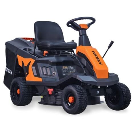 FUXTEC Tondeuse autoportée FX-RMR66, tracteur de pelouse 6 CV, largeur de coupe 66 cm, bac 150 L, hauteur de coupe réglable