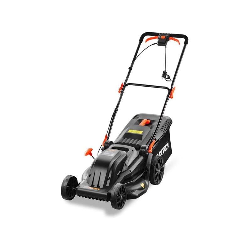 Fuxtec - Tondeuse Électrique FX-RME43, 43cm, 45L, Hauteur 25-75mm, 1200W, 12kg, Poussé e, Bac Inclus, Idé ale Jardin 220V