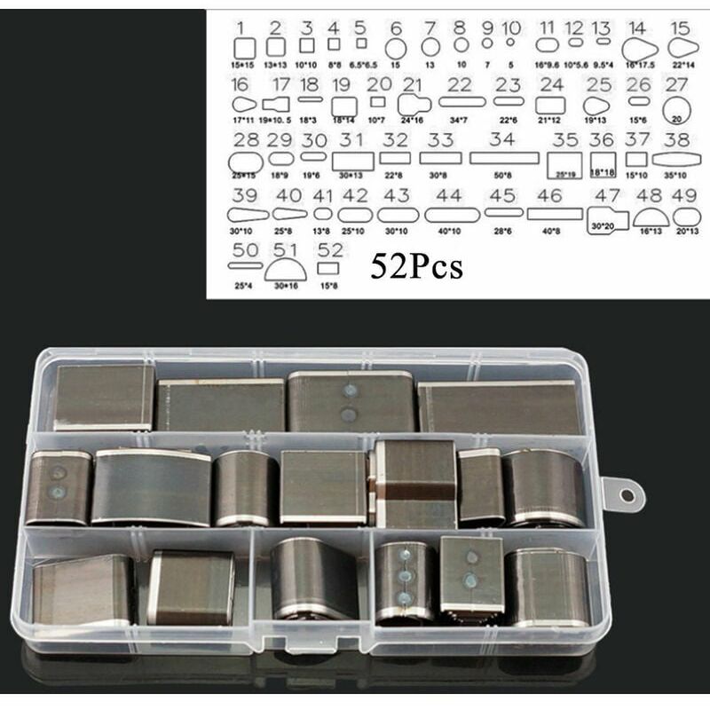 FVO - 52Pcs Leather Puncher Tools Hole Craft Set