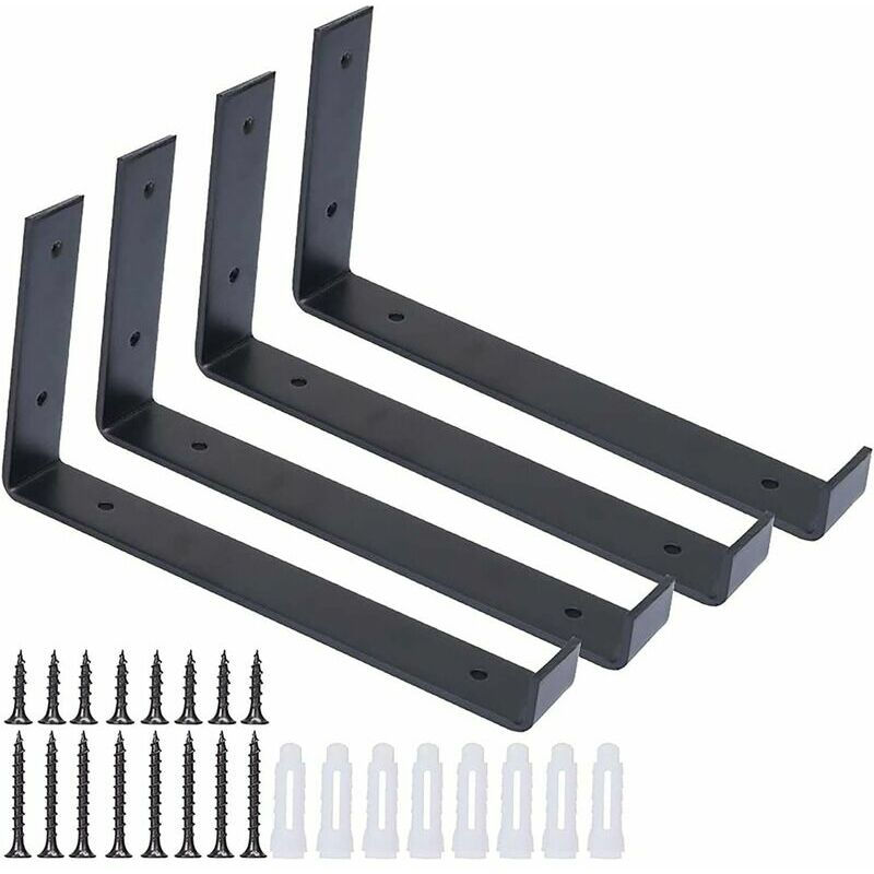 FVO - Confezione da 4 staffe per mensole con viti