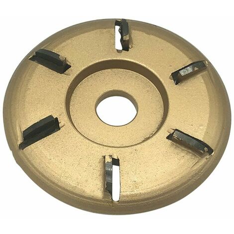 FVO-Herramienta eléctrica para tallado de madera de 6 dientes, disco cortador de madera, bandeja Turbo para amoladora angular de excavación de apertura de 16mm, arco dorado