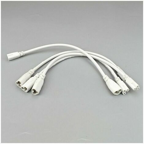 FVO Tubo de luz LED, tubo CFL T5 T8 Conector de tubo LED Doble macho a extremo macho Cable de extensión Cable de conexión de lámpara para tubo fluorescente LED integrado Bombilla Portalámparas Zócalo