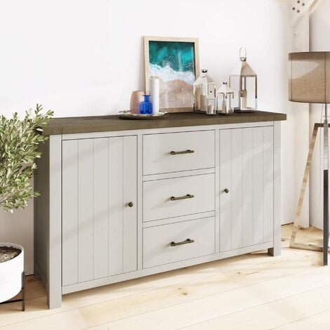 FWStyle Large Sideboard 2 Door 3 Drawer Solid Reclaimed Pine