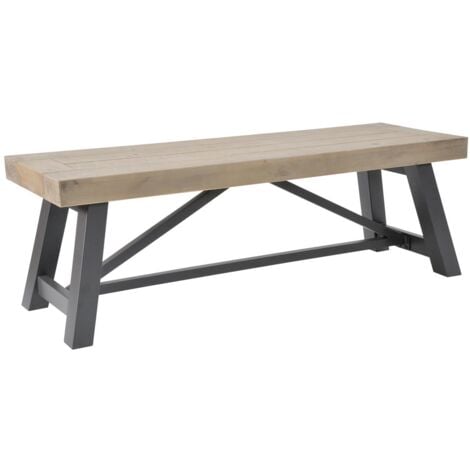 FWStyle Solid Pine Dining Bench 170cm Large Rustic Finish