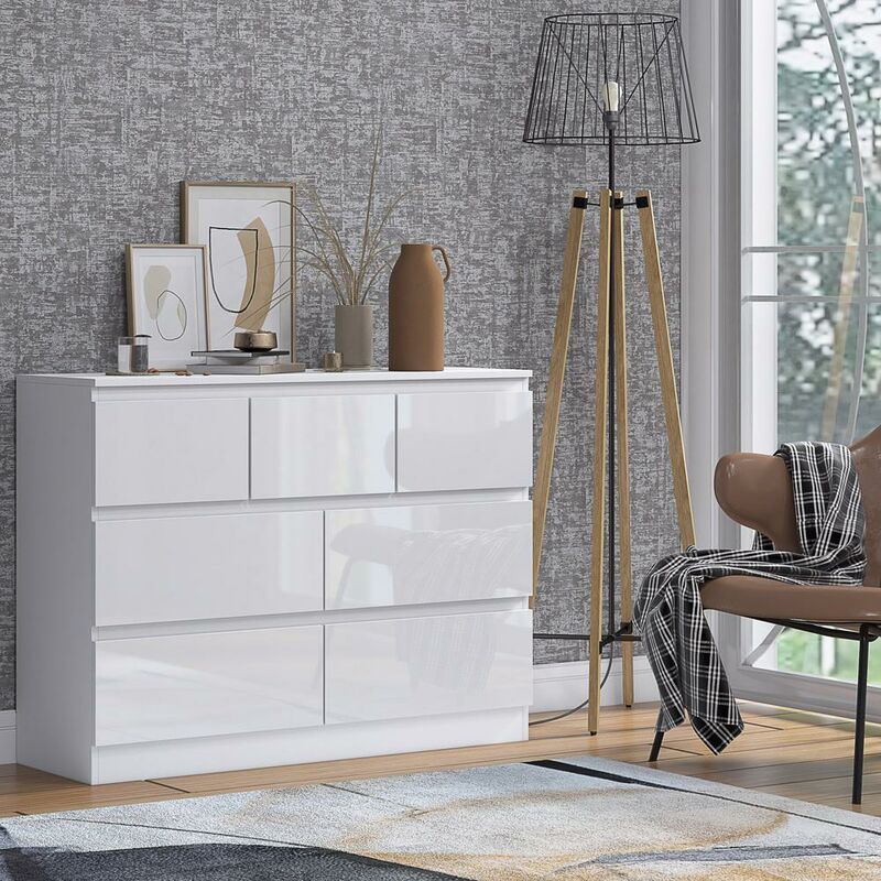 Stora Modern Merchant Chest - White Gloss - Fwstyle