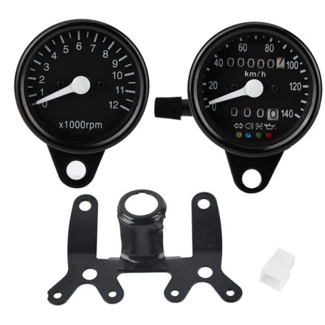 Fydun Motorrad Drehzahlmesser Kilometerzähler Mechanisch Doppelinstrument Elektronik Tachoanzeige Ersatz für CG125 GN125