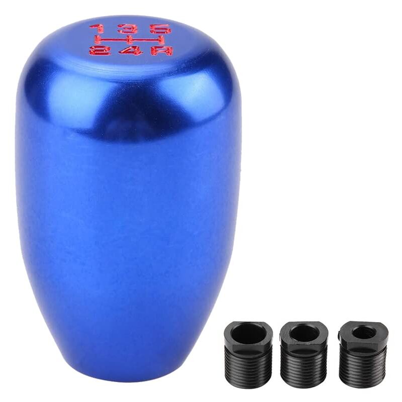 Image of Fydun Universal 5-Gang-Automatik-Schaltknauf mit 3 Adaptern 8 mm/10 mm/12 mm Autoinnenraum (Blau)