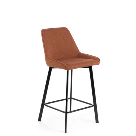 Fynn, Set di 2 sgabelli in tessuto ruggine (50cm X 44cm H. 94cm)