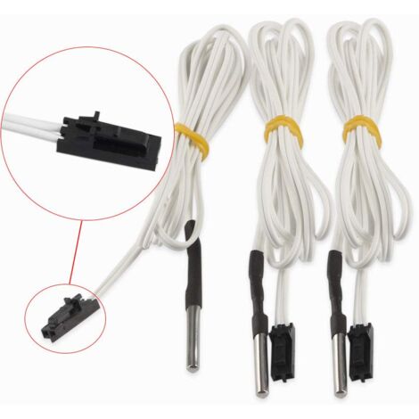 FYSETC Prusa i3 MK3 Aggiornamento Hotend Parti Hotend HT-NTC100K Termistore Sensore ad alta temperatura + 300 gradi 2 pin per Reprap stampante 3D MK3 Estrusore blocco riscaldante, 3 pezzi
