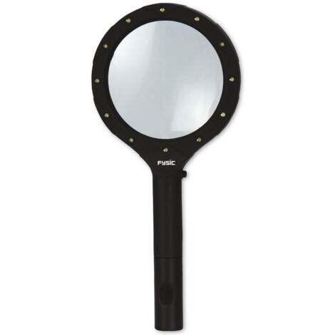 Fysic FL-14 Lupe mit LED Licht - Handlupe - Leselupe mit Licht - Lupe für Senioren - schwarz