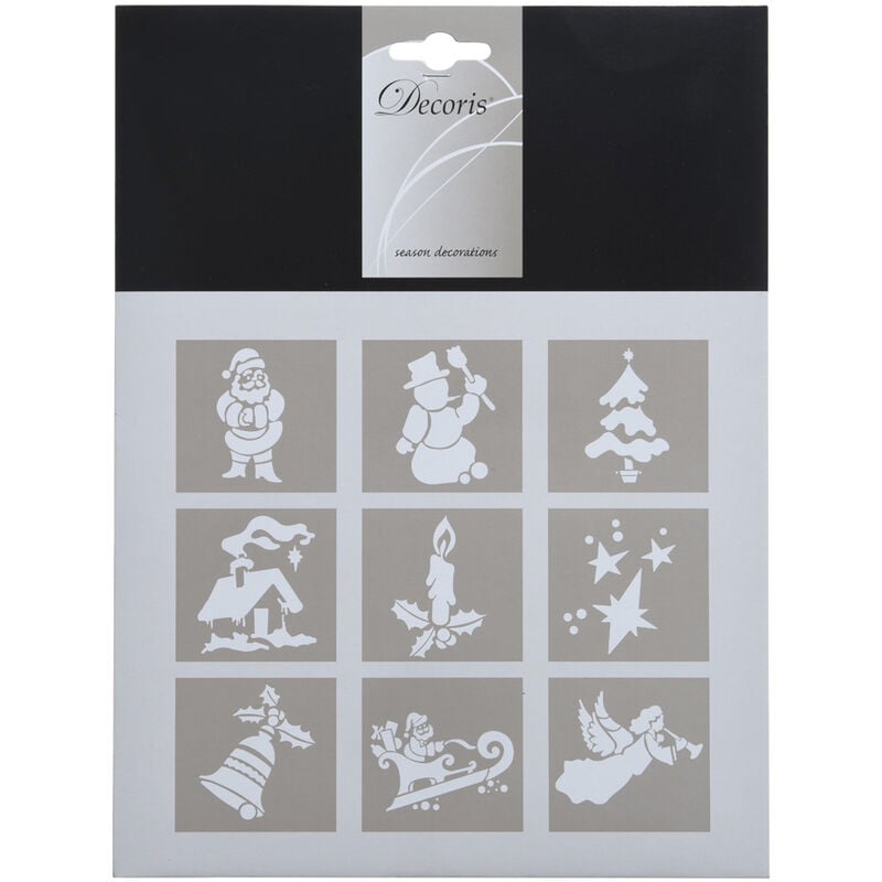 

DECORIS *ult. unidades* plantilla removible 9 diseños diferentes 18,5x25cm