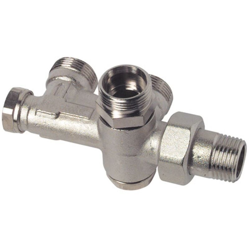 Blanc Habitat - Groupe de raccordement bitube pour raccordement mural mâle 1/2' (15/21) - mâle 3/4 ek - Somatherm