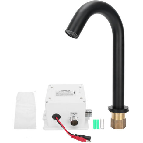 G1/2 Black Sensor Faucet Copper Vertical Intelligent Automatic Basin Faucet Kitchen Sink Faucet