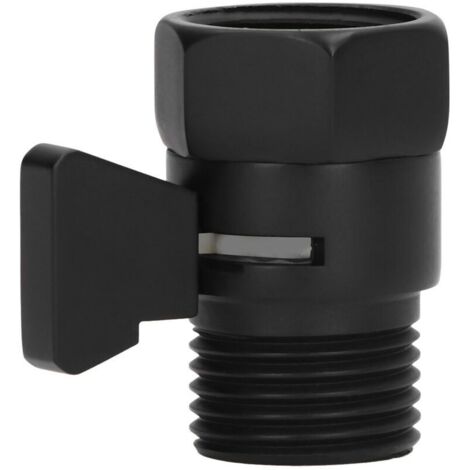 G1/2 brass water control shut-off valve, black shower head sprayer valve for home bathroom