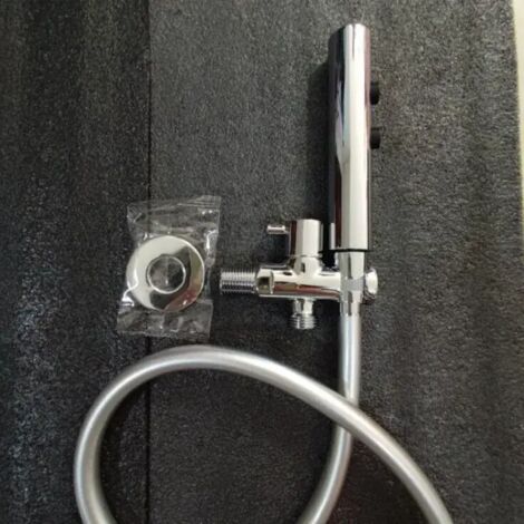 (G1/2 - chromé et argenté) Ensemble robinet de douche et bidet deux fonctions pour WC, douchette, WC, WC.