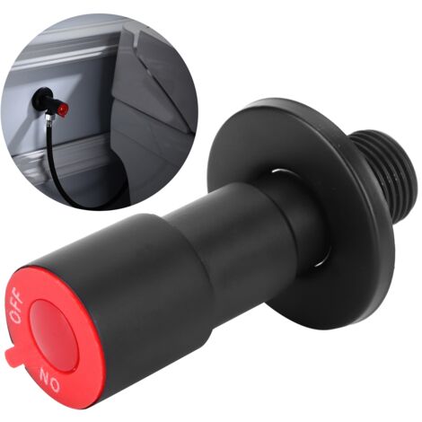 G1/2 Eckabsperrventil, schwarz, Material: Edelstahl 304, Kupfer-Keramik-Ventil für Sanitäranlagen, druck- und korrosionsbeständig, einfache Installation.