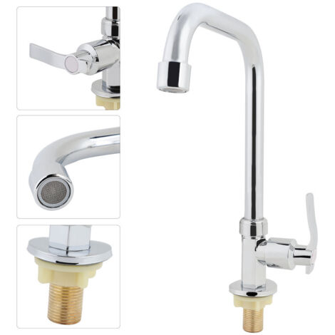 G1/2" en alliage brossé robinet de cuisine eau froide robinets de lavabo de cuisine