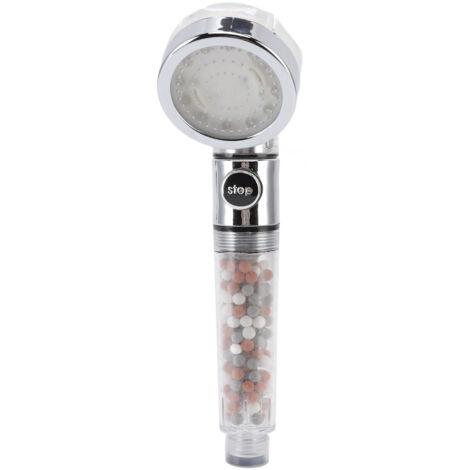 G1/2 LED-Duschkopf mit 3 wechselnden Farben, hohem Wasserdruck und wassersparender Filterung. Handbrause für trockene Haut und trockenes Haar.