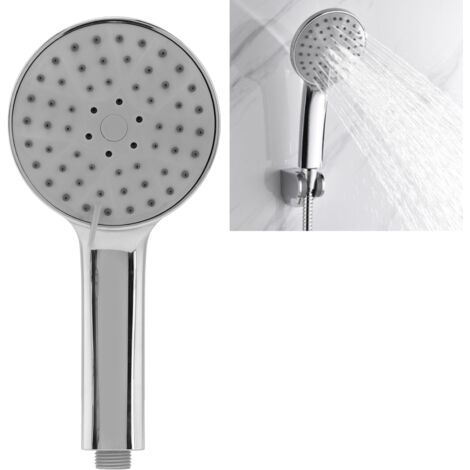 G1/2 Manguera de ducha flexible multifuncional con chorro turbo, 4 tipos de chorro, ABS cromado, 245 x 112 mm, exclusivamente en ManoMano.