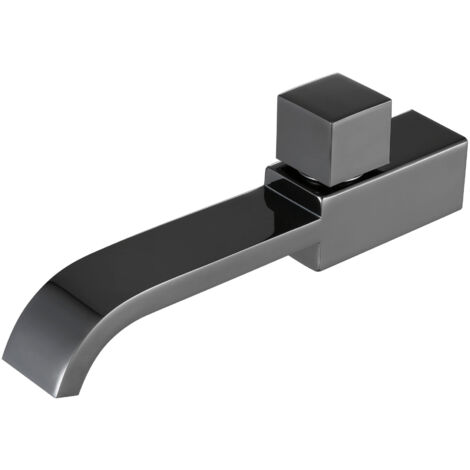 G1/2 moderne Messing-Wandarmaturen, Badezimmer-Wandmontage-Wasserhahn, Einloch-Kaltwasser-Wasserhahn für Küche, Bad, Waschbecken, Waschbecken, grau