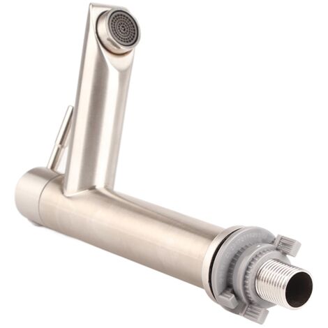 G1/2 Stainless Steel Brushed Single Cold Faucet Wash Basin Water Tap Bathroom AccessoryFlat Single Cold Faucet (Without Tube)