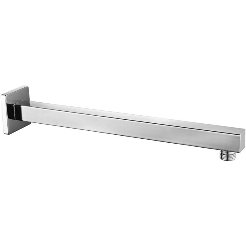 Alovez - G1 / 2 SUS304 Acier Inoxydable Chrome Bras de Douche Mural Bras de Douche 35cm Carré Support Mural Pour Pommeau de Douche, HPF002