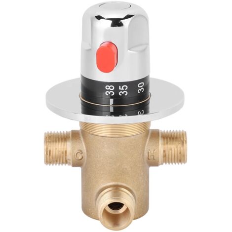 G1/2in 3 voies en laiton thermostatique mitigeur robinet température mélangeur vanne de contrle maison salle de bain