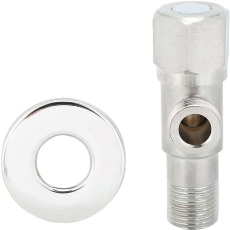 G1/2in Stainless Steel Brushed Angle Valve Faucet Toilet Water Heater Stop Valve Accessories--