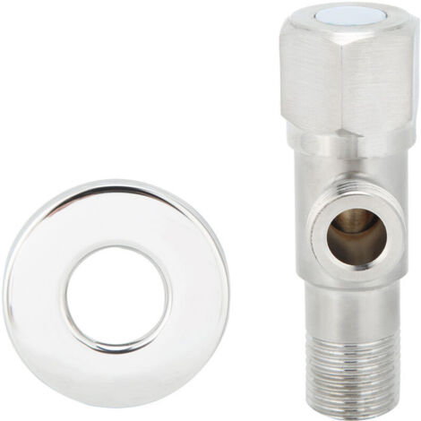 G1/2in Stainless Steel Brushed Angle Valve Faucet Toilet Water Heater Stop Valve Accessories--
