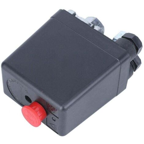 G1/4" Pressostat Compresseur Air, 220V 20A Commutateur Automatique FB-30 de Valve de Pression pour le Compresseur d'Air à un Trou 0.5-1.2MPa (72.5175psi),A