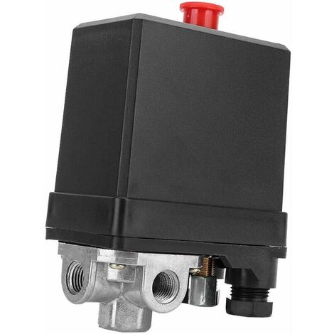 G1 / 4"Pressostat,BR-Vie 380V Triphasé 4 Trous Verticale Vanne de Commande Pressostat pour Compresseur d'Air