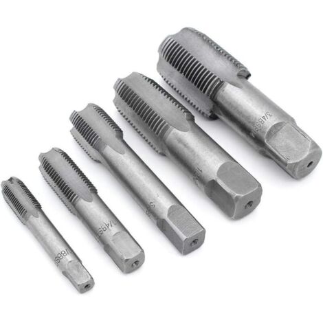 G1/8 G1/4 G3/8 G1/2 G3/4，5Pcs Filetage de Tuyau BSP 55 Degrés Plug Tap