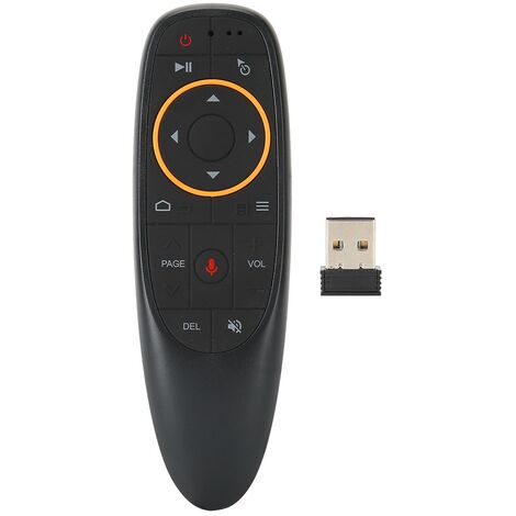 G10 Télécommande vocale noire 2,4 G Air Mouse Mini clavier sans fil avec gyroscope (voix de gyroscope 2,4 g)