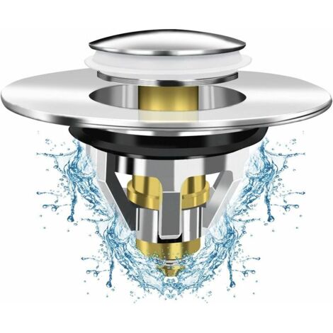 G1108 Bonde Noyau &agrave Rebond En Type De Pouss&eacutee Bouchon Baignoire De Vidange D'&eacutevier,universal POP UP valve,Bouchon Lavabo, Bouchon Baignoire,universel Bouchon Baignoire Pour Lavabo De