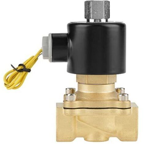G3/4" 12V DC N/O Elektromagnetisches Ventil, normalerweise offen, Messing-Magnetventil für Wasser, Luft, Gas, Kraftstoff