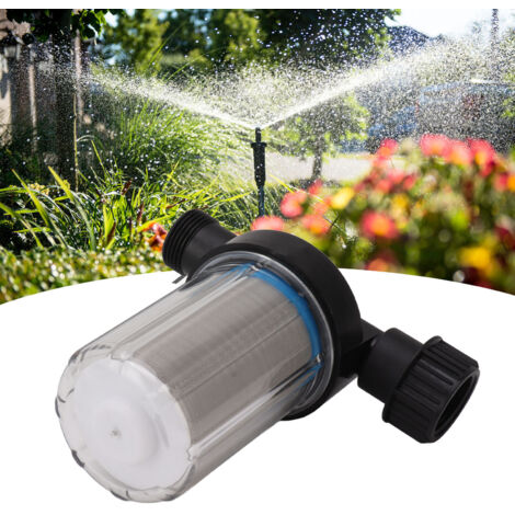 G3/4 Gartenschlauchfilter für Wasserpumpen, transparentes Edelstahl-Filtersieb, Wasserhahnbezeichnung, Verunreinigungen, Rückstände, effiziente Filtration, Sprühgerät, Pestizide, Zubehör, Garten, Bewä