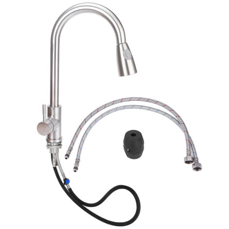 G3/8 Kitchen Mixer Tap Dual Water Outlet Pull Out Sprayer Telescopic Sink Faucet Water Tap