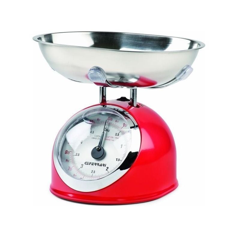 Image of G3 Ferrari - Bilancia da Cucina Meccanica Capacita' 5 Kg Funzione Tara Rosso